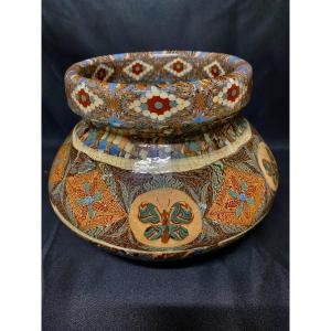Vallauris. Gerbino. Flattened Belly Vase