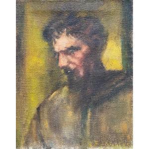 E. Jackson. “ Portrait Of A Young Man”. Oil On Canvas. American School 1969.