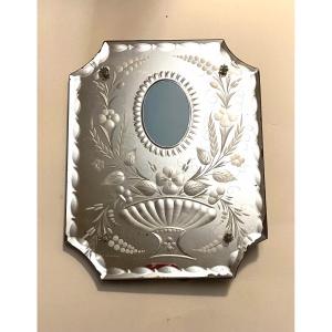 19th Century Mirror Frame. Venetian Style. Floral Decor.