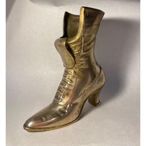 Women's Bronze Ankle Boot. Mid 20th Century. 