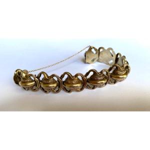 19th Century Vermeil Bracelet. Napoleon III Style. 