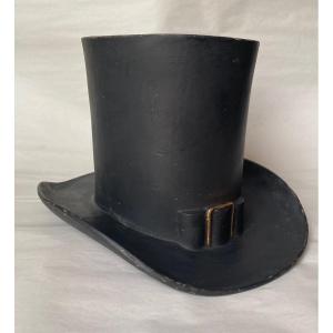 Hat For Window Decor. Top Hat In Paper Mache And Stucco 19th Century.