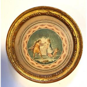 Small 19th Century Framed Engraving. 18th Century Style.