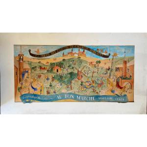 “au Bon Marché Vaxelaire”. Brussels. Poster Project. Gouache. Tales Of Ch. Perrault.