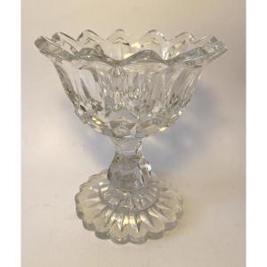 Molded Crystal Cup. Baccarat/ Le Creusot 19th Century.