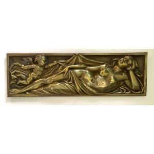 “the Sleep Of Venus”. Large 19th  Bronze High-relief. 