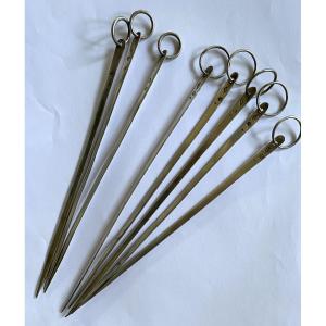 Set Of Eight Silver Hatlets From The Early 19th Century. 