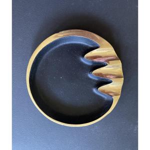 Polished Brass Ashtray/pocket Tray With Black Patina. Austria, 1950s.