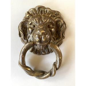 19th Century Bronze Door Knocker. Lion's Head. 