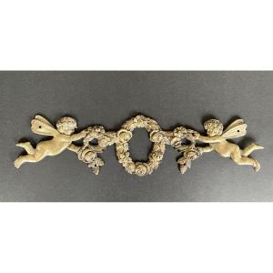 19th Century Ornamental Bronze. Cherubs And Flowers. 
