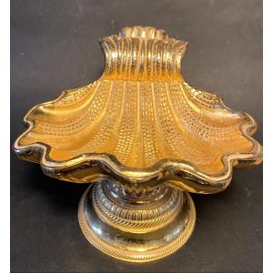 Gilt Bronze Trinket Tray. Shell On A Base. Mid-20th Century. 