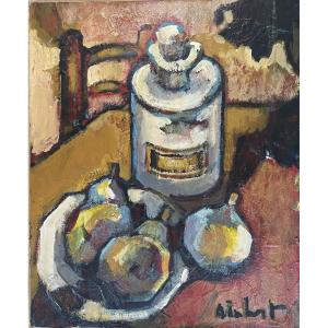 Andrée Imbert. Still Life. Oil On Canvas. 1960s/70s.