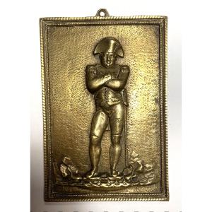 19th Century Bronze Bas-relief. Full-length Portrait Of Napoleon Bonaparte.