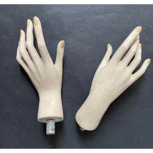 Mannequin Hands. 1950s. Celluloid And Metal