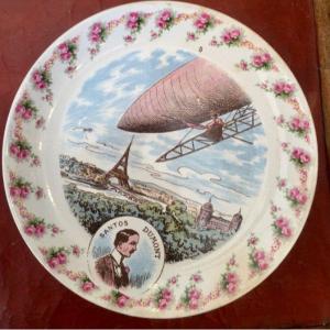 Aviation History. Suite Of 12 Plates. Digoin -sarreguemines. Early Twentieth.