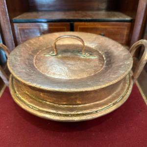 Tourtière En Cuivre Rouge XIX Siècle 