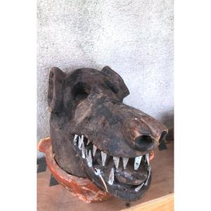 African Mask "hyena Head" Mali Malinké Koma