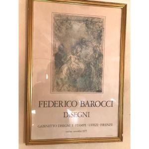 Affiche Exposition  Dessins De Fédérico Barocci (1975) 