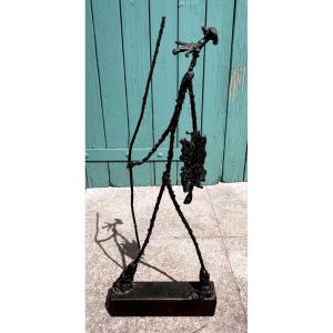 Sculpture En Métal " Don Quichote "