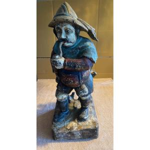 Polychrome Wood Carving Northern Italy Around 1950