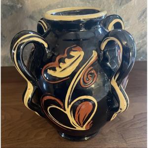 Ceramic Vase Signed Gp