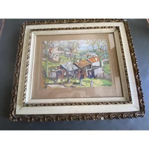 Watercolor By G. Bernardeau Dated 1930