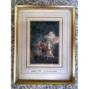 Print After A Painting By Jean Frédéric Schall "paradise Lost"