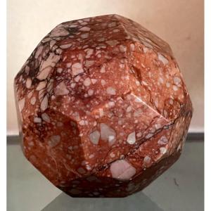 Red Marble Icosidodecahedron