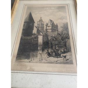 Old Engraving By Armand Queyroy 1830 - 1893