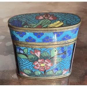 Chinese Cloisonné Opium Box