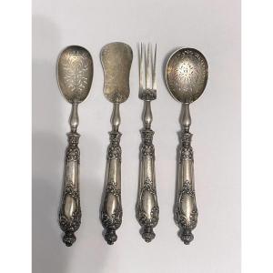 Solid Silver Serving Set – Silversmith François-auguste Boyer? – Paris, 19th Century
