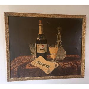 Beautiful Late 19th-century Advertising Chromolithograph Depicting "l 'absinthe"