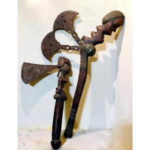 Pair Of Prestige Axes – Central Africa (drc) – Early 20th Century