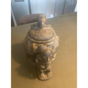 Oracle Box With Mouse Baoule Ivory Coast