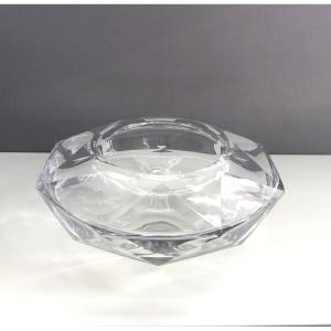Signed Baccarat Crystal Flower Bowl / Centerpiece, Diamant Model