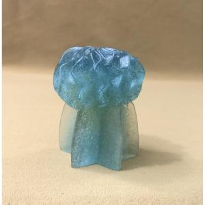 Cactus Sculpture In Glass Paste Signed Daum France By Hilton Mac Connico