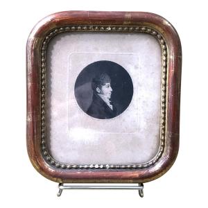 Old Physionotrace By Chretien, Portrait Of A Gentleman From The End Of The 18th Century