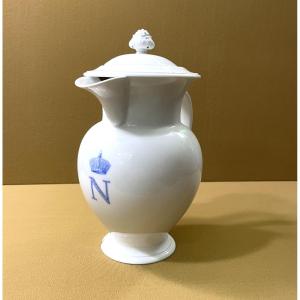 A Covered Pitcher From The Service Of Emperor Napoleon III, Made Of Sèvres Porcelain.