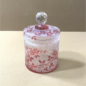 Baccarat - Acid-etched Crystal Powder Box, Eglantier Pattern