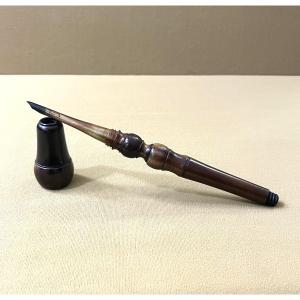 Antique "baradelle" Or Travel Writing Set Made Of Horn, Late 18th Century