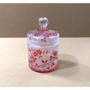 Baccarat - Acid-etched Crystal Powder Box, Eglantier Pattern