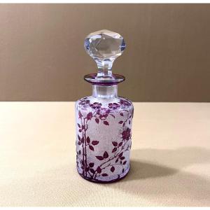 Baccarat - Antique Acid-etched Crystal Perfume Bottle, Eglantier Model