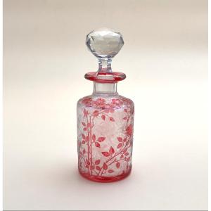 Baccarat - Antique Acid-etched Crystal Perfume Bottle, Eglantier Model