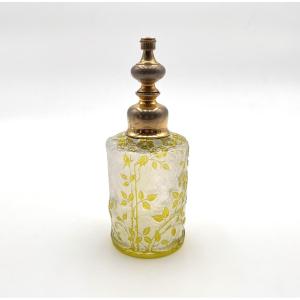 Baccarat - Antique Acid-etched Crystal Stilligoutte Perfume Bottle, Eglantier Model
