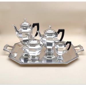 Christofle - Silver-plated Tea/coffee Set, Colbert Model, Louis XIV Style