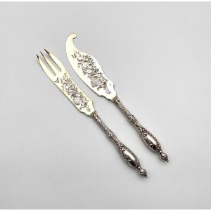 Henry Gabert - Minerve Solid Silver Liver Service Flatware