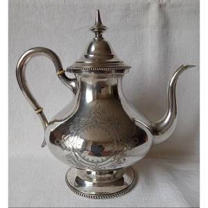 German Sterling Silver Teapot. Schwäbisch Gmünd 1850 Dominik Koett