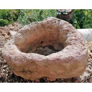 High Period Stone Stoup From A Priory In Burgundy.
