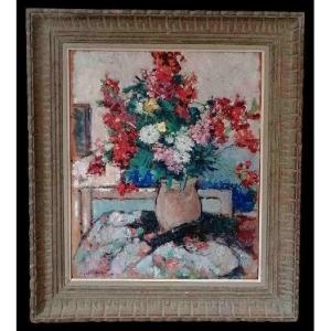 Bunch. André Wilder (1871-1965). Workshop Work. Hsp 45 X 54cm. Signed Lower Left