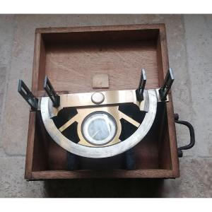 Pinnule Graphometer In Gilded And Varnished Brass